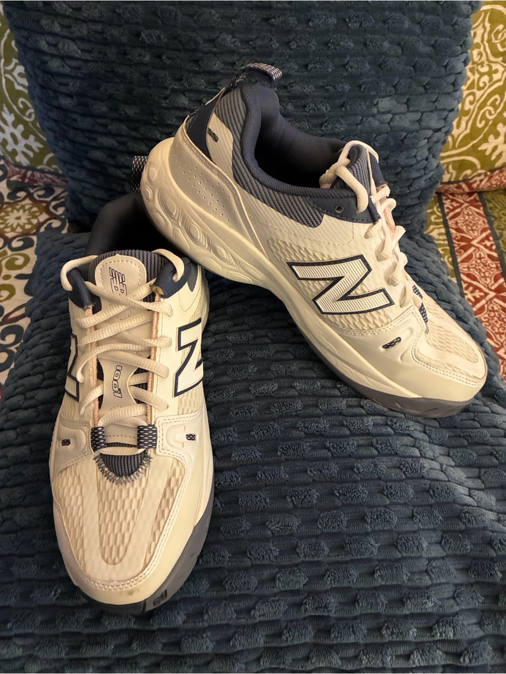 New Balance Women’s 1007 White and Navy Walking Shoes